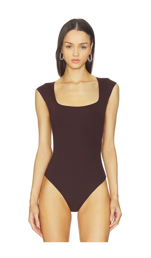 Neoprene Cap Sleeve Bodysuit in Burgundy. - size L (also in XL) - Commando - Modalova