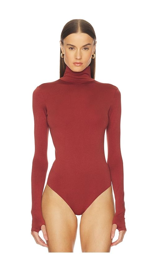Prima Ballet Turtleneck Bodysuit in - Commando - Modalova