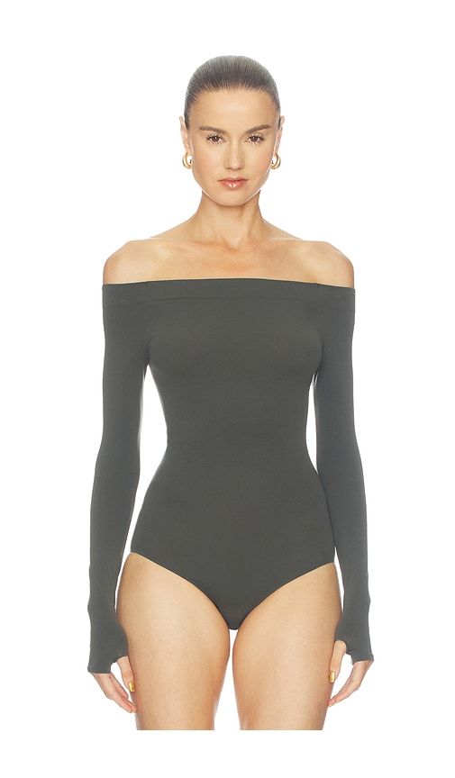 Ballet Off-shoulder Bodysuit in Grey - Commando - Modalova