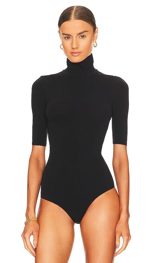 Ballet Shortsleeve Turtleneck Bodysuit in - Commando - Modalova