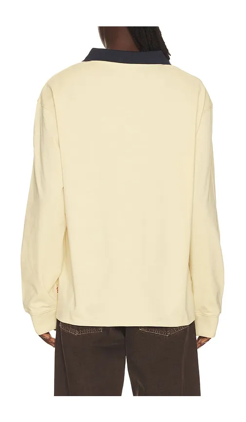 Sun Cured 1/4 Zip Rugby in Cream. - size M (also in S) - Critical Slide - Modalova