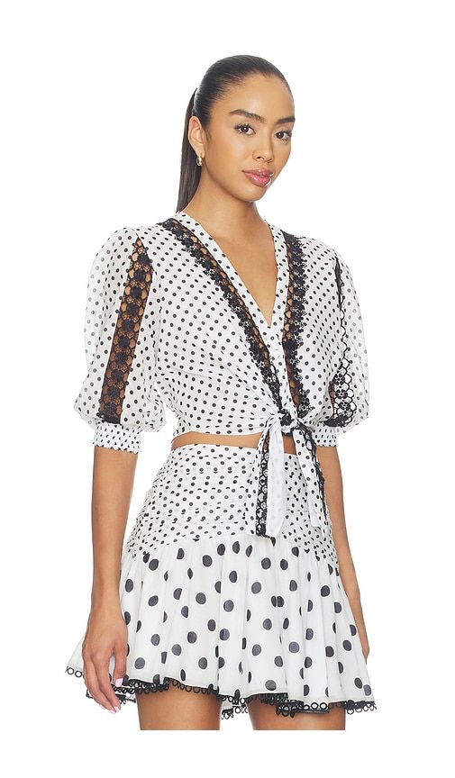 Olivar Blouse in Black & White. - size L (also in M, S, XS) - Charo Ruiz Ibiza - Modalova