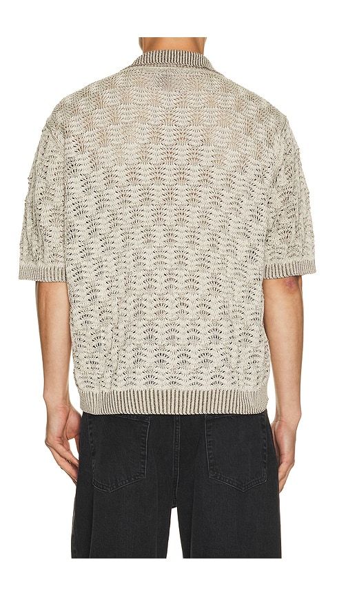 Cable Lace Polo in Grey. - size L (also in M, S, XL/1X) - Corridor - Modalova
