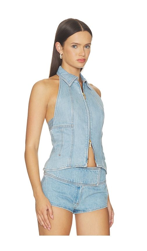 Jill Sweater Top in Blue. - size 0 (also in 00, 10, 12, 2, 4, 6, 8) - Cult Gaia - Modalova