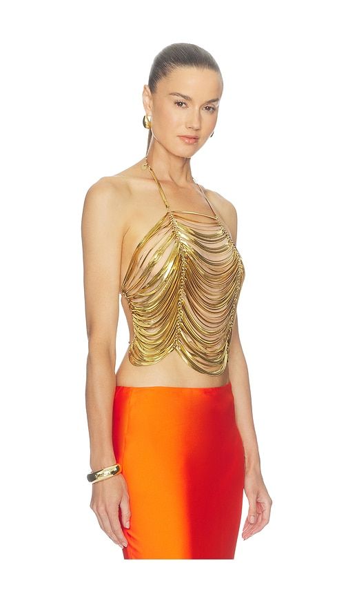 Kye Top in Metallic Gold. - size M/L (also in XS/S) - Cult Gaia - Modalova