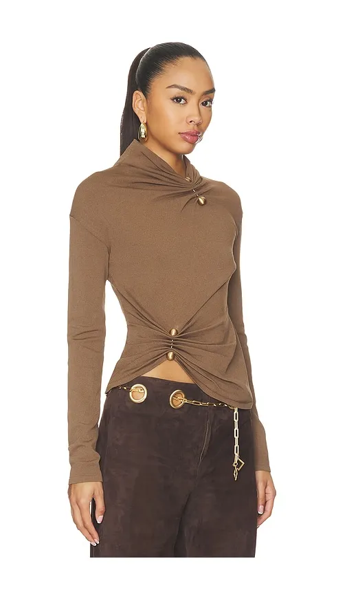 Callie Top in Tan. - size L (also in M, S, XL, XS, XXS) - Cult Gaia - Modalova