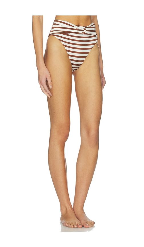 Alouette Bikini Bottom in Brown,White. - size S (also in XS) - Cult Gaia - Modalova