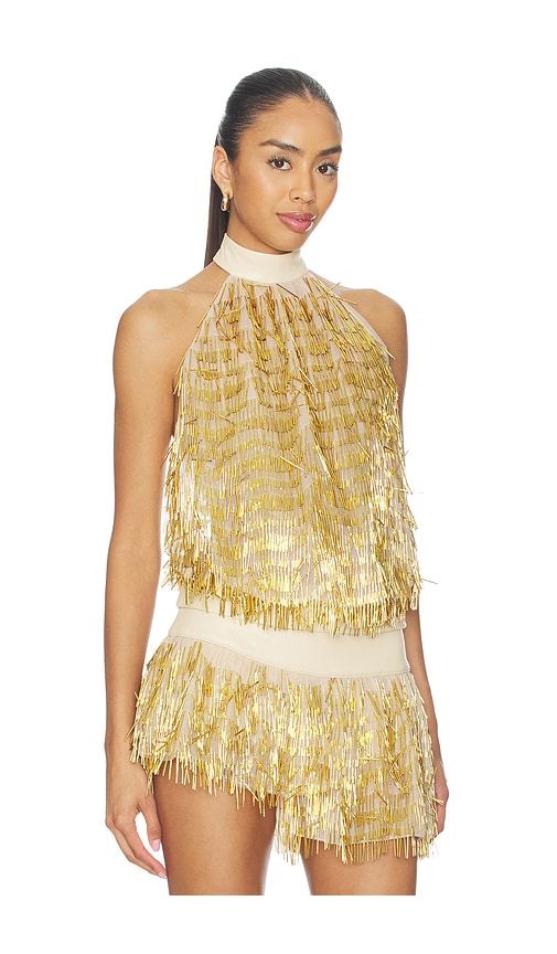 Copacabana Top in Nude,Metallic . - size L (also in M, S) - CULTNAKED - Modalova