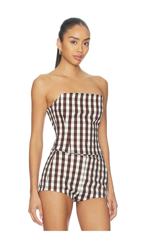 Etta Bandeau Top in Chocolate. - size L (also in M, S, XXS) - CULTNAKED - Modalova