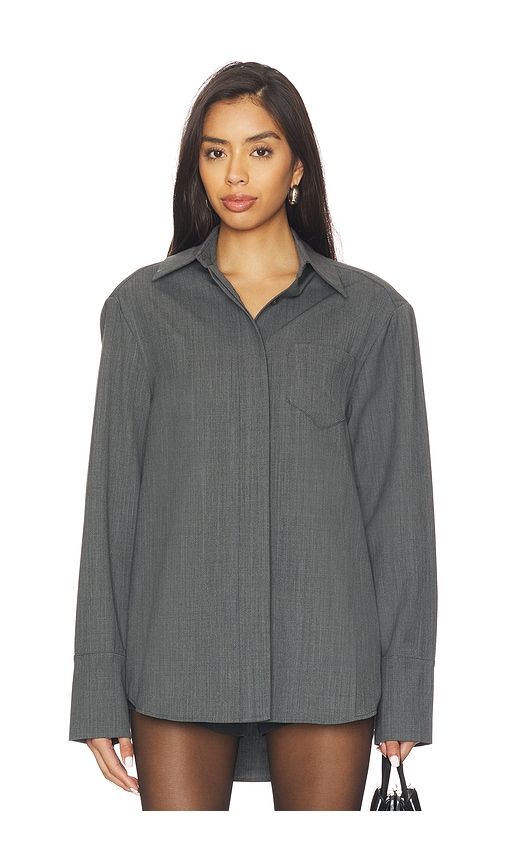 Washable Wool Shirt in Grey. - size L (also in M) - Courtney Zheng - Modalova
