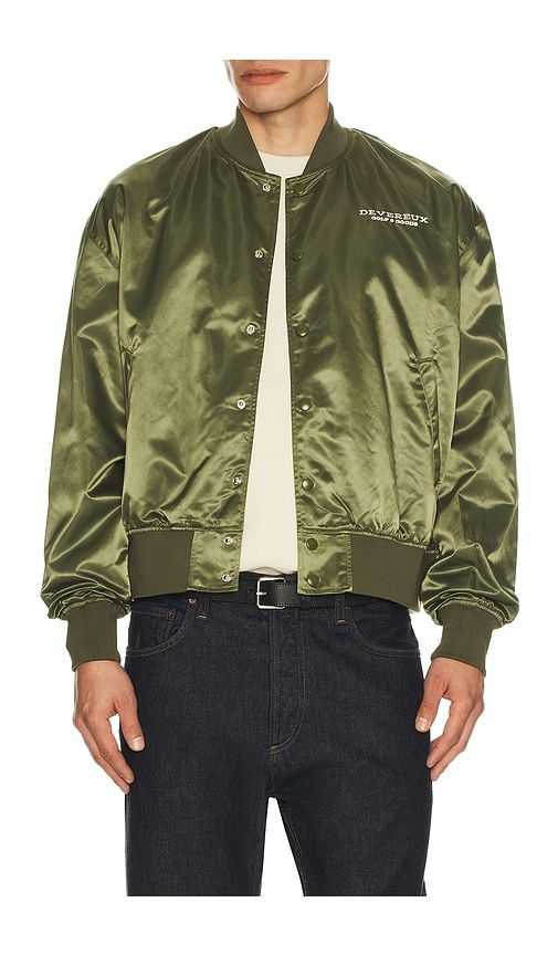 The Thunderbird Bomber Jacket in Green. - size L (also in M) - Devereux Golf - Modalova