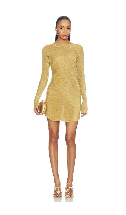 Estelle Backless Mini Dress in Metallic . - size M (also in S, XS) - GUIZIO - Modalova