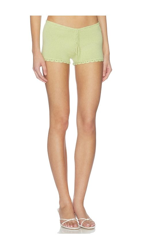 Scallop Tie Knit Short in Green. - size M (also in S, XS, XXS) - GUIZIO - Modalova