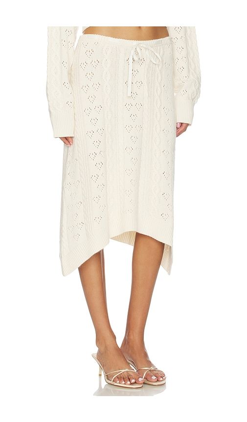 Noah Cable Skirt in White. - size L (also in M) - GUIZIO - Modalova