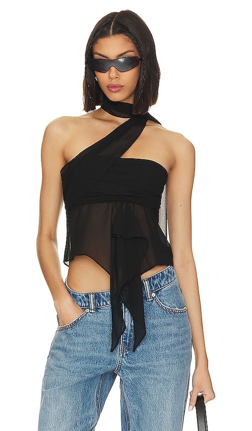 Chiffon Wrap Around Top in . - size L (also in XL) - GUIZIO - Modalova