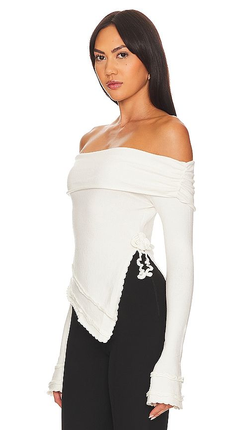 Soler Fold Over Knit Top in . - size L (also in M, S, XL) - GUIZIO - Modalova
