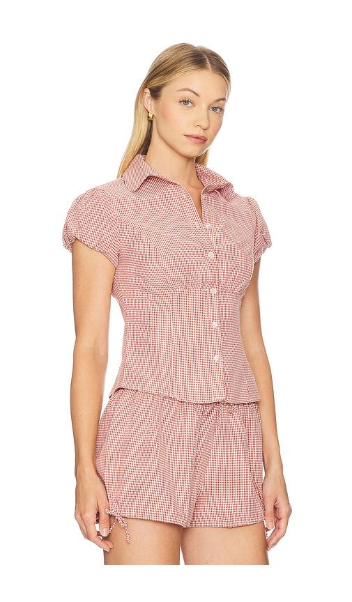 Liana Gingham Top in Red. - size S (also in XS) - GUIZIO - Modalova