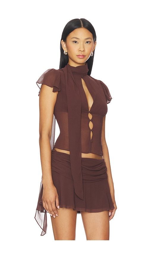 Ara Top in Brown. - size L (also in M, S, XL, XS, XXL, XXS) - GUIZIO - Modalova