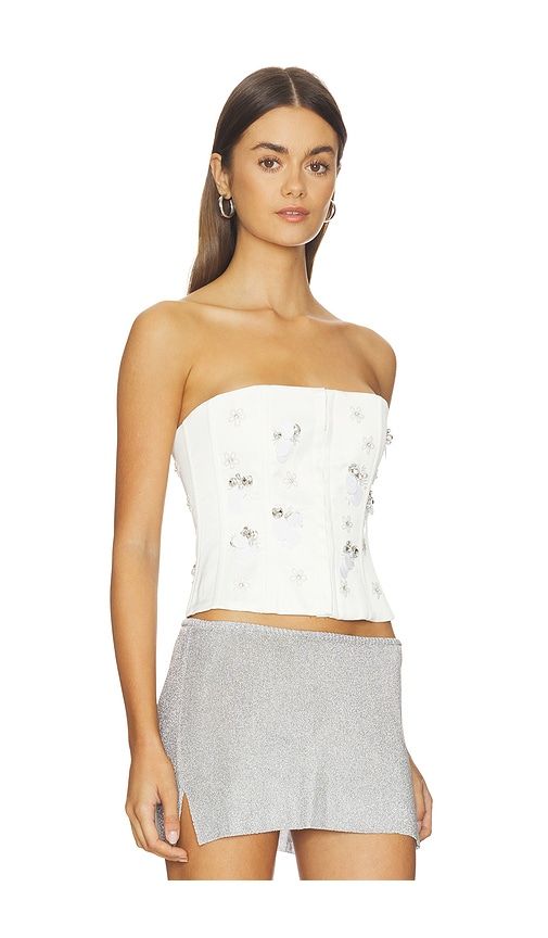 Embellished Satin Corset in . - size L (also in M, S, XS) - GUIZIO - Modalova