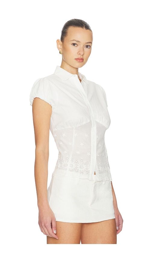Rinka Embroidered Blouse in White. - size L (also in M, S, XS, XXS) - GUIZIO - Modalova