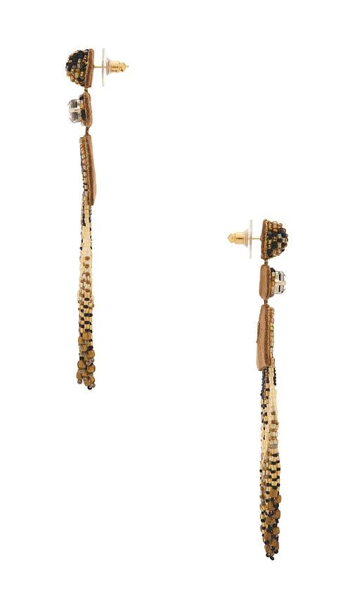 Ishani Earrings in Black,Metallic Brronze - Deepa Gurnani - Modalova