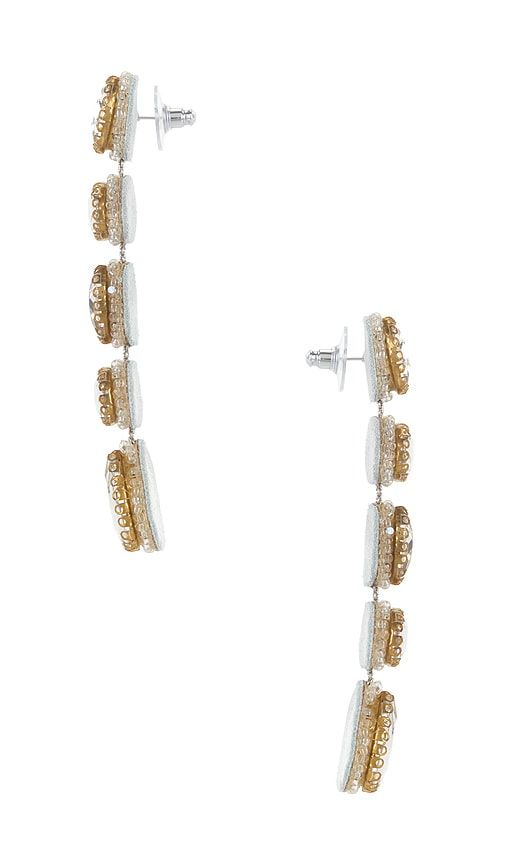 Tyra Earrings in Metallic - Deepa Gurnani - Modalova