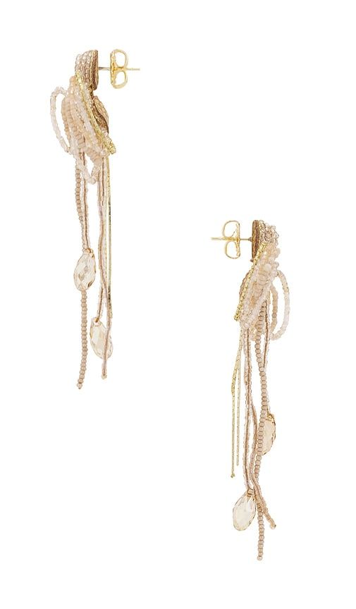 Coquette Earrings in Metallic Neutral - Deepa Gurnani - Modalova