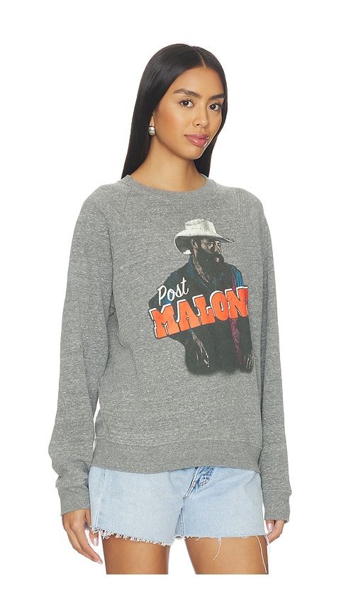 Post Malone Posty Leanin Vintage Raglan Sweatshirt in Grey. - size L (also in M, S, XL, XS) - DAYDREAMER - Modalova