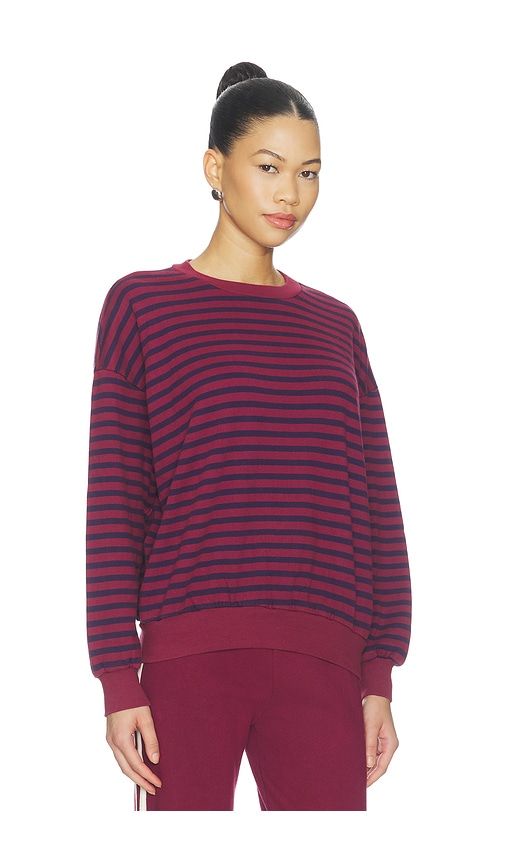 Stripe Terry Oversized Sweatshirt in Burgundy in Burgundy. - size L (also in M, XL, XS) - DAYDREAMER - Modalova