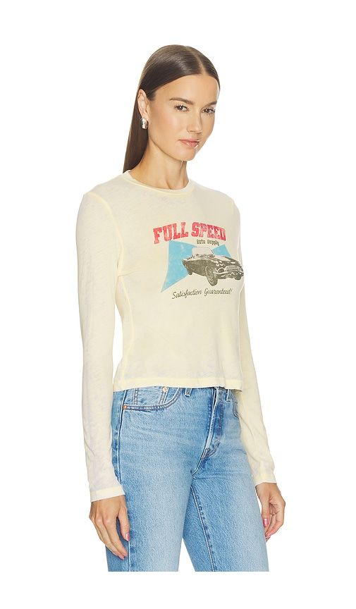 Full Speed Auto Supply Burnout Vintage Long Sleeve Top in Yellow. - size L (also in S) - DAYDREAMER - Modalova
