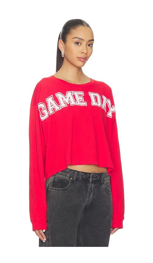Game Day Meet & Greet Long Sleeve Top in Red. - size S (also in XS) - DAYDREAMER - Modalova