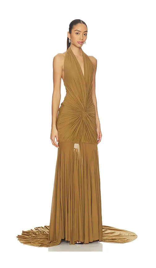 Chloe Dress in Brown. - size L (also in M, S) - Deme by Gabriella - Modalova