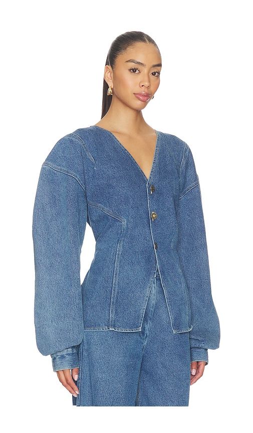 The Lynn Top in Blue. - size L (also in M, S, XS) - Deme by Gabriella - Modalova