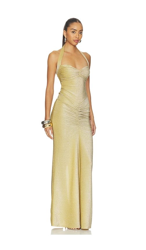 Isa Dress in Metallic , yellow. - size M (also in S, XS) - DELFI - Modalova
