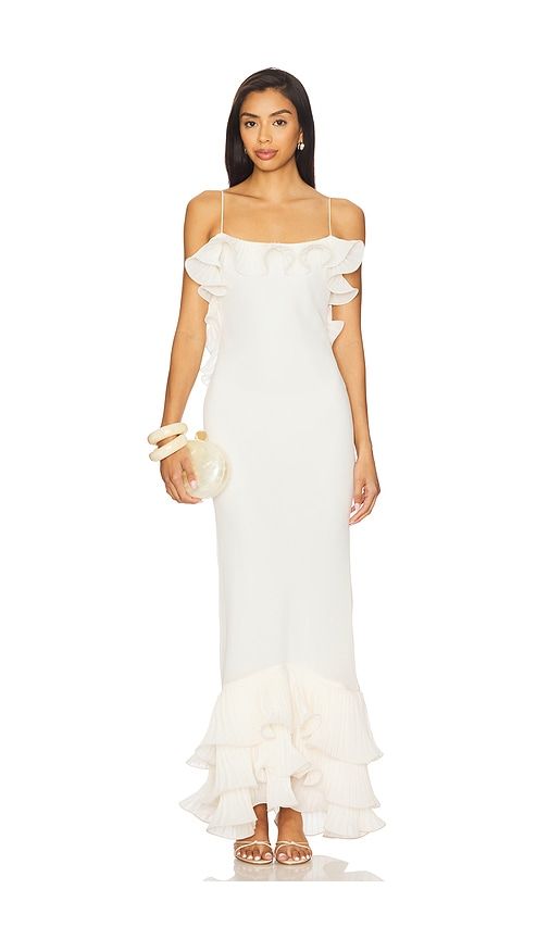Delina Dress in Ivory. - size L (also in M, XL) - DELFI - Modalova