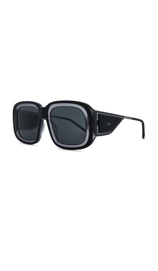 Diesel Square Sunglasses in Black - Diesel - Modalova
