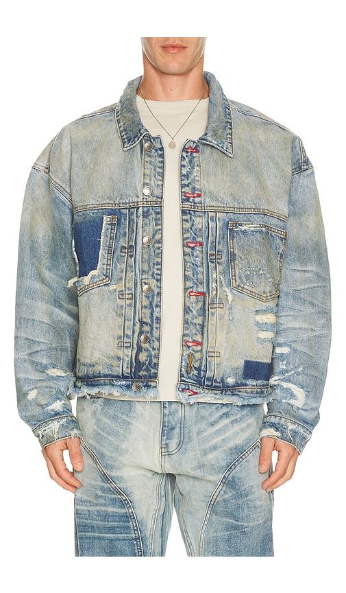 Cowboy Trucker Jacket in Denim-Light. - size S (also in M, L, XL/1X) - Diet Starts Monday - Modalova