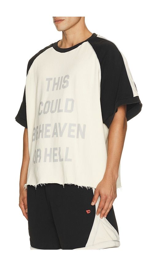 Heaven or Hell Raglan Tee in Black. - size L (also in M, S, XL/1X) - Diet Starts Monday - Modalova