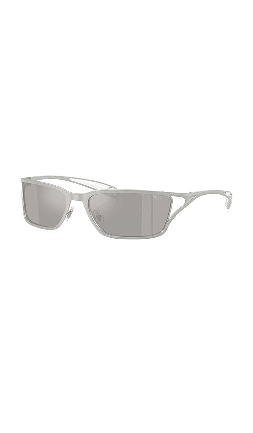 Rectangular Sunglasses in Metallic - Diesel - Modalova