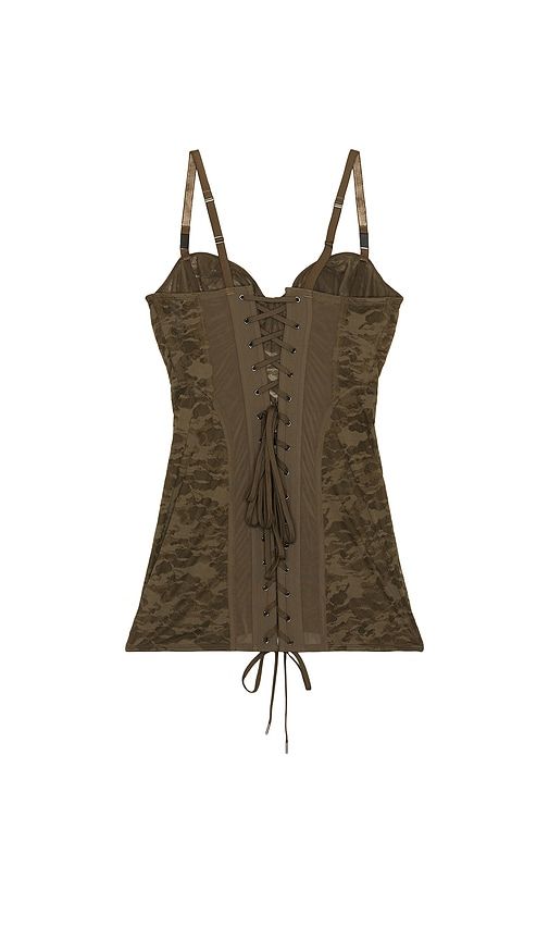 X Savage C Camo Lace Corset Slip in Army. - size 1X (also in 2X, 3X) - Diesel - Modalova
