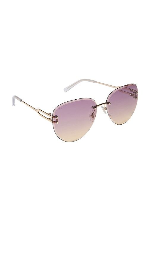 Trista Sunglasses in Metallic - DIFF EYEWEAR - Modalova