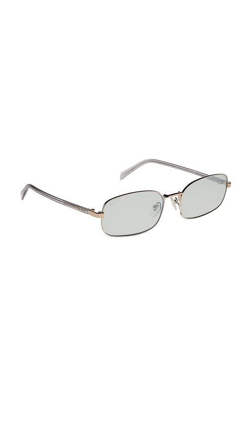 X Rachael Kirkconnell Metal Rectangle Sunglasses in Metallic - DIFF EYEWEAR - Modalova