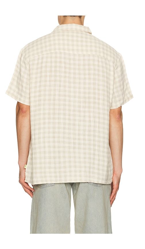 Textured Cotton Button Up Shirt in Brown. - size L (also in M, S, XL/1X) - Duvin Design - Modalova
