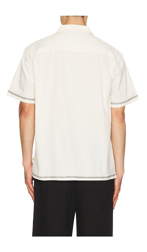 Stitch Stretch Button Up Shirt in Cream. - size M (also in S) - Duvin Design - Modalova