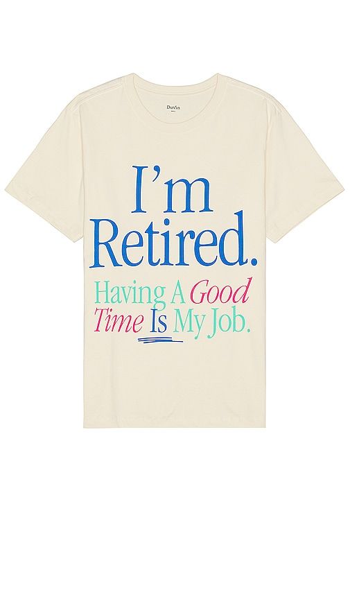 Retired Tee in Cream. - size L (also in M, S, XL/1X) - Duvin Design - Modalova