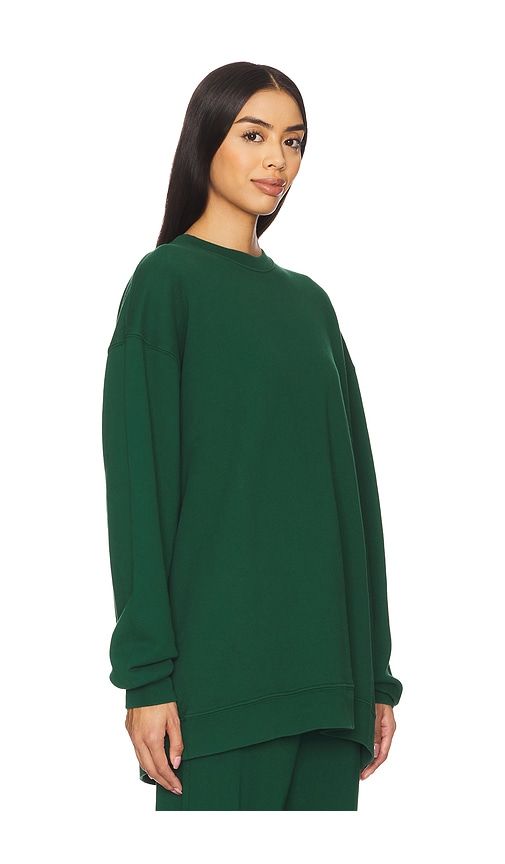 X REVOLVE Eco Fleece Crewneck Sweatshirt in Green. - size S (also in XS) - DONNI. - Modalova