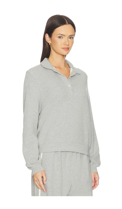 The Eco-terry Polo Sweatshirt in Light Grey. - size M (also in S) - DONNI. - Modalova