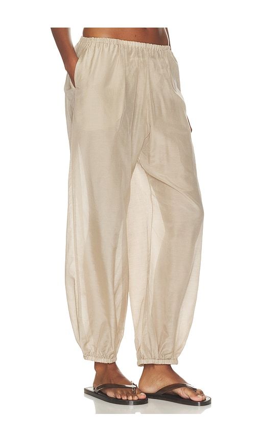 The Silk Cotton Sheer Balloon Pant in Neutral. - size L (also in M, S, XL, XS) - DONNI. - Modalova