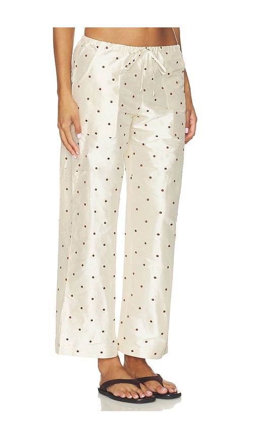 The Taffeta Drawstring Cargo Pant in Cream. - size L (also in M, S, XL, XS, XXS) - DONNI. - Modalova