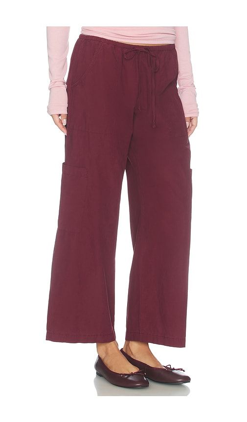The Pop Drawstring Cargo Pant in Red. - size XS (also in S, M, L) - DONNI. - Modalova